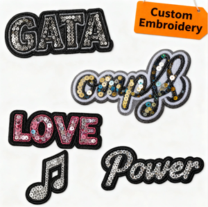 Lentejuelas Bordadas Personalizables con Letras, Parches de Lentejuelas Bordadas Adecuados para Camisas, Pantalones, Chaquetas y Bolsos - Product Image 2