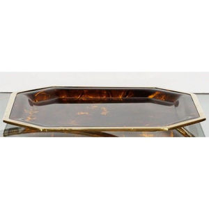 Design tendance fait à la main Top vente plateau de service alimentaire forme personnalisée grande taille corne de buffle Dessert plateau de service - Product Image 4