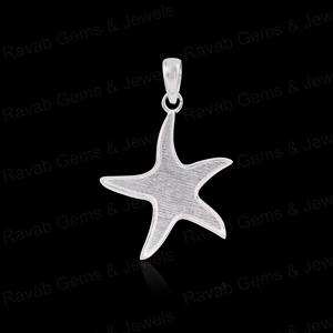Composants de bijoux DIY en argent sterling 925 de qualité supérieure, pendentif demi-serti en forme d'étoile de mer de 18 mm pour résine de cendres ou lait maternel - Product Image 4