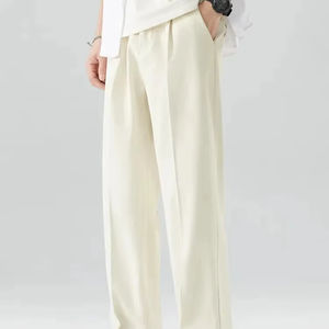 Pantalon droit formel à la mode européen-américain pour hommes, marque de haute qualité, coupe ample, pantalon Bellini, couleur kaki, chino extensible - Product Image 1