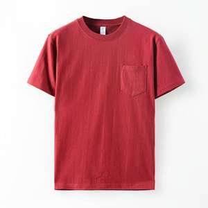 T-shirt à col en V pour homme, 270 g, 100 % coton, fabrication sur mesure, épaule tombante, poids lourd, ample, décontracté, uni - Product Image 2