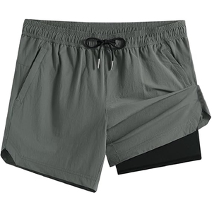 <b>Men's</b> High Quality 100% Polyester Fitness <b>Shorts</b> Solid Pattern Casual Style Breathable and Quick Dry with Pockets - Product Image 6