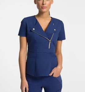 Traje de uniforme quirúrgico de diseño elegante, conjuntos de uniforme quirúrgico transpirable para Hospital, pantalones de Jogger de manga corta a la moda, uniformes médicos - Product Image 3
