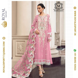 Nouvel arrivage de faux georgette lourd avec séquence de broderie costume pakistanais avec organza lourd et impression numérique Dupatta - Product Image 3