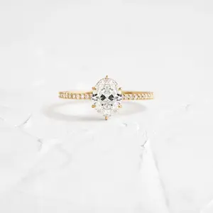 Buy Affordable Price Oval Cut Moissanite Engagement Ring Manufacture From India At Diamond Jewelry For Women Jewelry Fashion