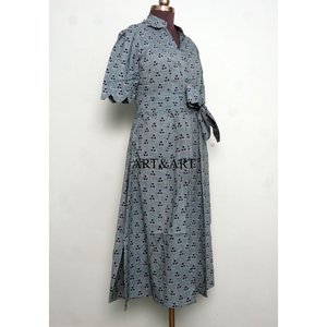 Vestidos Midi de Línea A, Hechos a Mano, 100% Algodón, Modernos, Tejidos Naturalmente, para Mujer, Dulces, Lavables, Suaves, Transpirables, Ecológicos, de Alta Calidad - Product Image 5