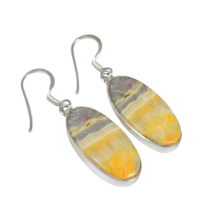 Mejor diseño de mujer Bumble Bee Jasper Gemstone Drop 925 Plata de ley sólida para bodas fiestas parte colección de joyería fina - Product Image 1