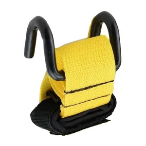 Correas de entrenamiento para gimnasio, barra de mano de acero para Fitness, gancho de levantamiento de pesas - Product Image 5