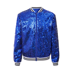 Groothandel 100% Polyester Vrouwen Modieus Damesjack Met Lange Mouwen Patchwork Jas Met Ritssluiting Lady Fashion Glanzende Jassen - Product Image 5