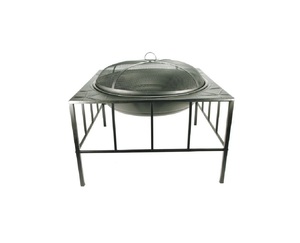 หลุมไฟกลางแจ้งสวน Brazier ตารางสี่เหลี่ยมการเผาไหม้ไม้หลุมไฟย่าง - Product Image 1