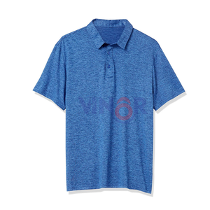 Algodón tejido de alta calidad para camisa de manga corta Casual transpirable Color sólido verano ropa de Golf - Product Image 1