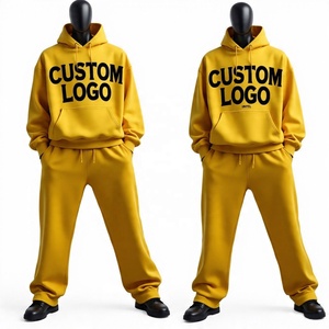 OEM Personnalisé de Haute Qualité Coton Épais Lourd Ensemble Pulls à Capuche et Pantalons de Survêtement pour Hommes Streetwear Survêtements Délavés à l'Acide - Product Image 1