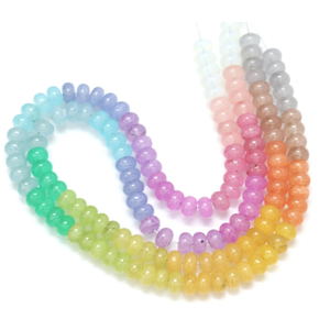 Magnifiques perles de quartz de couleur arc-en-ciel, forme ronde, lisses, 7-8 mm, perles de pierres précieuses de quartz multicolores, qualité AAA - Product Image 4