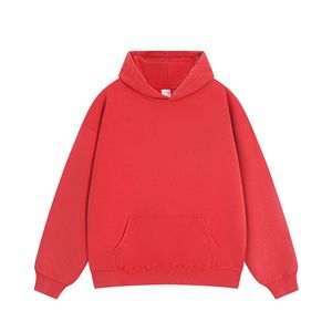 Sweat à capuche surdimensionné en coton 100% pour hommes poche kangourou bouffante en relief automne décontracté Style long lavé brodé impression numérique - Product Image 6
