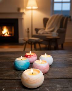 Easy Return Handmade Concrete Jar Soy Wax <b>Candle</b> with Customized Brand Label Christmas Wholesale Price Indian Manufacture - Product Image 3