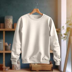 Logo personnalisé Raglan Sweatshirts à manches longues pour hommes couleur unie avec impression réfléchissante personnalisé par impression personnalisée - Product Image 5