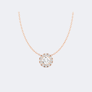 Collier solitaire avec diamant rond serti à griffes de 0,70 carat - Product Image 6