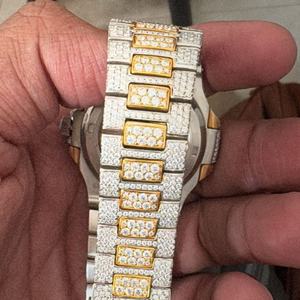 Montre en acier inoxydable à succès, VVS1 Moissanite entièrement sertie, bijoux de luxe pour homme, cadeau, directement de l'usine - Product Image 3