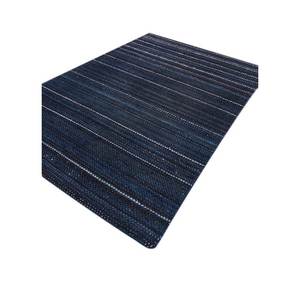 Alfombras de Lana Tejidas Planas Abrash Rosa y Morado, Diseño Rectangular a Rayas y Patchwork para el Hogar, Pasillo y Dormitorio-ADWL-13100 - Product Image 2