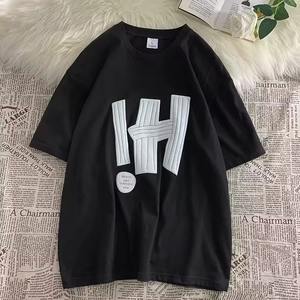 เสื้อเจอร์ซีย์สไตล์สตรีทโอเวอร์ไซส์ของผู้ชายเสื้อเจอร์ซีย์พิมพ์โลโก้แบบสั่งตัด - Product Image 2