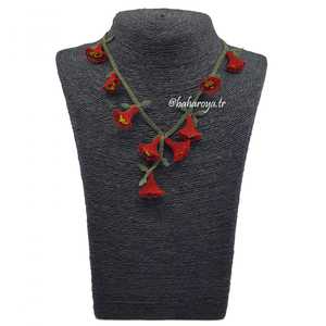 Collar de encaje de aguja roja de la tierra de los santos Colgante y encanto de moda - Product Image 1