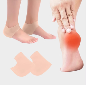 2 protections de talon en gel |   Chaussettes en silicone respirantes hydratantes pour les pieds - Product Image 1
