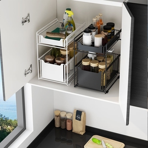Étagère de rangement pour <span class=keywords><strong>placard</strong></span> de cuisine, support de rangement pour comptoir et <span class=keywords><strong>sous</strong></span> évier, étagère en fil métallique avec tiroir - Product Image 5