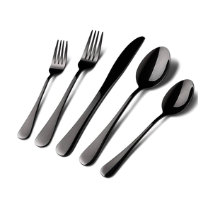 Reusable Mirrored Steel Dessert Spoon Set Luxury Dinnerware Dessert Spoon 5 Pieces Best Price - Product Image 6