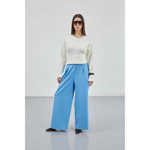 Pantalon décontracté Yuksek Bel - Bleu - Bleu - Product Image 1