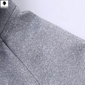 ชุดวอร์มเล่นกีฬาแบบลำลองของผู้ชายชุดวิ่งจ๊อกกิ้งทำจากผ้าขนสัตว์ชุดฝึกเอวยางยืดแบบแบนตกแต่งลายด้านหน้าราคาถูก - Product Image 4