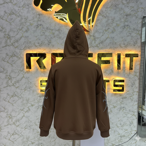 Sudadera con capucha Zipup de alta calidad, chaqueta con estampado de soplo y cremallera completa de algodón polar para hombre, ropa de calle, lavado ácido, sudadera con cremallera personalizada - Product Image 2