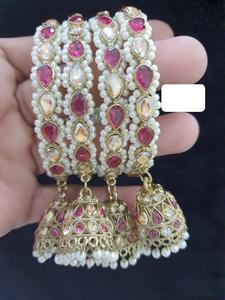 Premium Quality Multicolor Handcrafted Stone <b>Bangles</b> for Women Perfect Fashion Jewelry for Weddings & Celebrations - Product Image 5