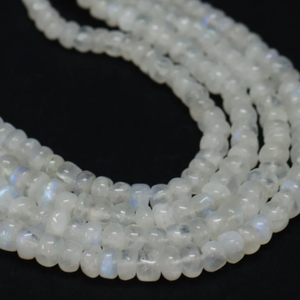 Cuentas Redondas Lisas de Piedra Lunar Arcoíris Natural, 5-8 mm, Cuentas Lisas de Piedra Lunar Arcoíris Brillante, Calidad AAA - Product Image 3