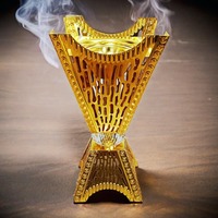 Encens indien écologique au design unique Dibei, en métal doré, pour mariage arabe, objet de collection, décoration pour la maison et l'hôtel