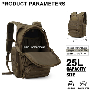 Sacs à dos tactiques légers avec impression de logo personnalisé Conception extérieure polyvalente et système de soutien dorsal confortable - Product Image 5