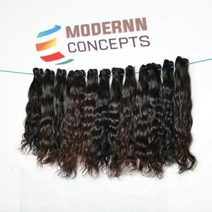 Extensiones de cabello humano ondulado indio y vietnamita alineado con cutícula Virgen sin procesar de alta calidad al por mayor estilo recto - Product Image 5