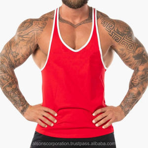 OEM Mens Y <b>Back</b> Tank <b>Top</b> <b>Low</b> Price Custom Print Cotton Stringer Gym Fitness Singlet Workout Muscle Bodybuilding Mens Tank <b>Top</b> - Product Image 1