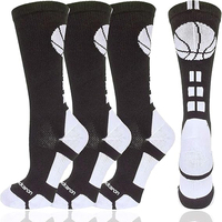 Chaussettes de sport mi-mollet rembourrées pour hommes, idéales pour le basketball et l'entraînement, en coton de qualité, antidérapantes, vente en gros