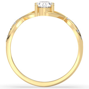 Anillos de Compromiso Solitario de Moissanita de Corte Ovalado de 0.62 Quilates en Oro Sólido de 14K de Alta Calidad REYES para Mujer, Regalo de Boda, Joyería Fina - Product Image 6