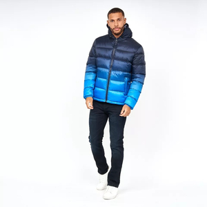 Venta al por mayor 2025 personalizado ligero Puffer chaquetas hombres elegante funcional burbuja Stand Collar invierno lona frente a prueba de viento - Product Image 3