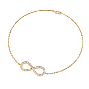 Rikhava 14K diamant délicat bracelet à breloques de mode beau pour les mariages fiançailles occasions spéciales - Product Image 3