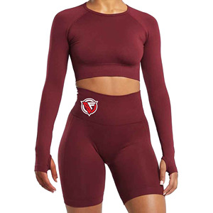 Short de motard de yoga sans couture pour femmes taille haute Scrunch bout à bout Logo personnalisé entraînement de fitness respirant nouveaux essentiels d'entraînement - Product Image 3