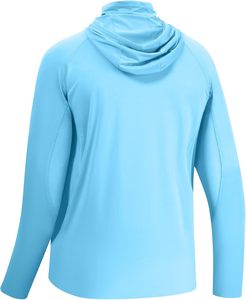 Chemise de pêche à manches longues unisexe UPF 50, masque, cache-cou, capuche, 100% polyester, antibactérien, logo personnalisé, impression par sublimation - Product Image 3