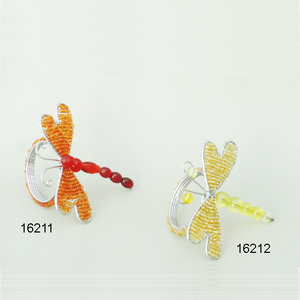 Servilletero con cuentas de copo de nieve Servilleteros navideños festivos - Product Image 2