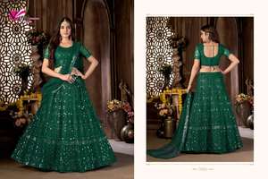 ชุด lehenga choli คอลเลกชั่นใหม่พร้อมชุดเย็บปัก - Product Image 2