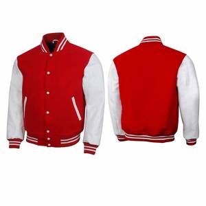 Lettermen blanco liso reloj trabajo personalizado bordado Logo en blanco hecho a medida chaqueta universitaria de béisbol - Product Image 6