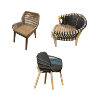 Meubles de salle à manger en rotin au design moderne chaise pour hôtel restaurant fauteuil en rotin prix de gros usine directe