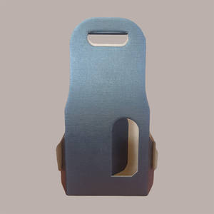 Nueva Caja de Cartón Negra de 10 Piezas, 180x90x410mm, para 2 Botellas de 750ml, para Vino o Aceite, Ecológica, con Asa y Ventana, LUCGEL - Product Image 1