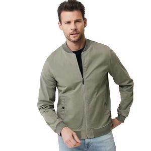 Chaqueta de bombardero Unisex de manga larga ligera con mejor diseño, impresión personalizada en la parte delantera, lana de alta calidad/algodón impermeable de nailon - Product Image 6