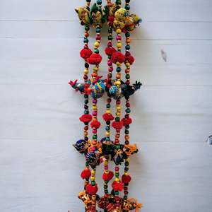 For Mango Gifts 10-Bird Bell Tota Traditional Indian Bohemian Hanging Home Decoration Cotton Birds <b>Beads</b> Bell Lot 10 Pieces - Product Image 1
